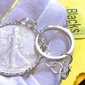 1986 ORIGINAL Liberty Eagle BLACKS S925 Keychain