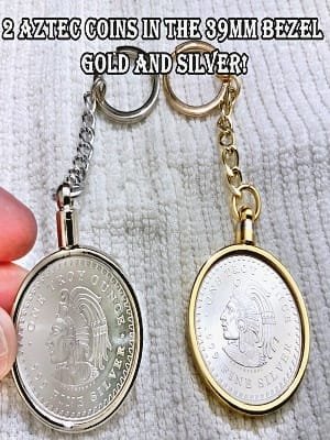 Gold OR Silver Superior All In One Coin Keychain Holders