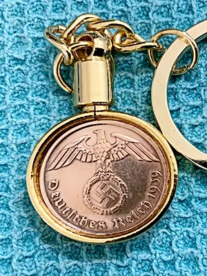 Hitler Era: Stunning Third Reich 2 Reichspfennig Year  Superior Keychain