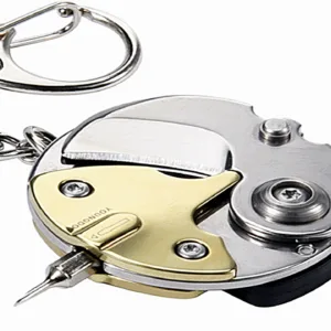 Titanium Coin Box Cutter/Knife + Multi Tool D2 Blade Mini-Gold Keychain