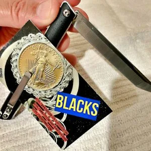 BLACKS Pocket Jack Knife DC Blade G10 Handle (Clip + Flipper)