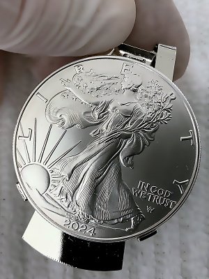 BLACKS (NEW YEAR *2024*) American Silver Eagle Money Clip (Authentic Silver)