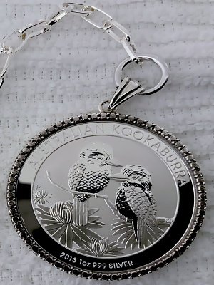 Blacks Kookaburra Collection (2013) Sterling Silver S925 Illusion Bezel Keychain