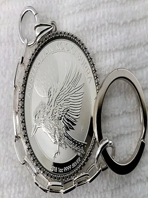Blacks Kookaburra Collection (2018) Sterling Silver S925 Illusion Bezel Keychain