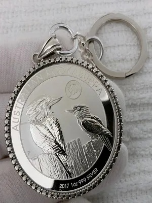 Blacks Kookaburra Collection (2017) Panda Privy Silver Illusion Bezel Keychain