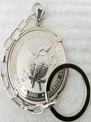 Blacks Kookaburra Collection (2001) Sterling Silver S925 Illusion Bezel Keychain