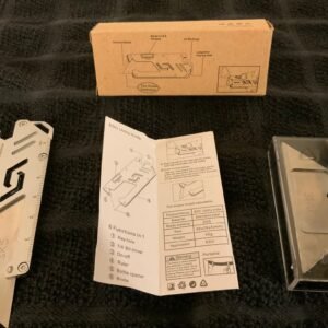 EDC Keychain + BOX CUTTER + Utility Multi/Tool Knife + 5 SK5 Replacement Blades (Silver Or Black)