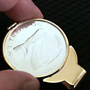 Don't Tread On Me (Golden MC) 1 oz. 0.999 Silver Coin Money Clip