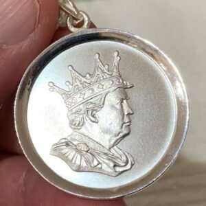 King Donald 1/2 Oz. Pure 0.999 Silver Coin S925 Bezel Keychain