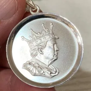King Donald 1/2 Oz. Pure 0.999 Silver Coin S925 Bezel Keychain
