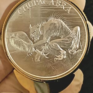 CHUPACABRA (GOLDEN BEZEL) 1 oz. 0.999 Silver Money Clip