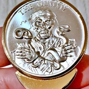 THE MUMMY (GOLDEN BEZEL) 1 oz. 0.999 Silver Coin Money Clip