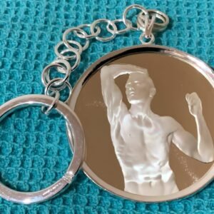 L'AGE D'AIRAIN AUGUSTE RODIN 1877-1880 (Nude Soldier) All Silver (S925) Keychain