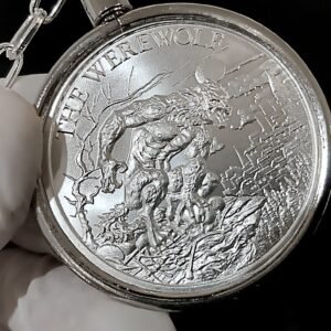 The Werewolf (Silver Bezel) 1 Oz. 0.999 (BU) Silver Coin Keychain (39MM)