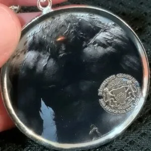 BLACKS: CYCLOPS One Ounce Pure ALL SILVER (S925) Sterling Silver Coin Keychain