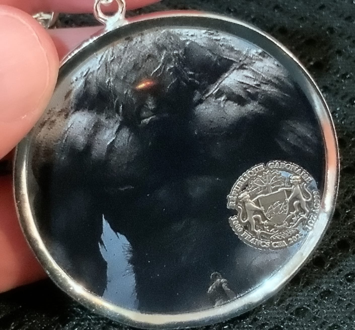 BLACKS: CYCLOPS One Ounce Pure ALL SILVER (S925) Sterling Silver Coin Keychain