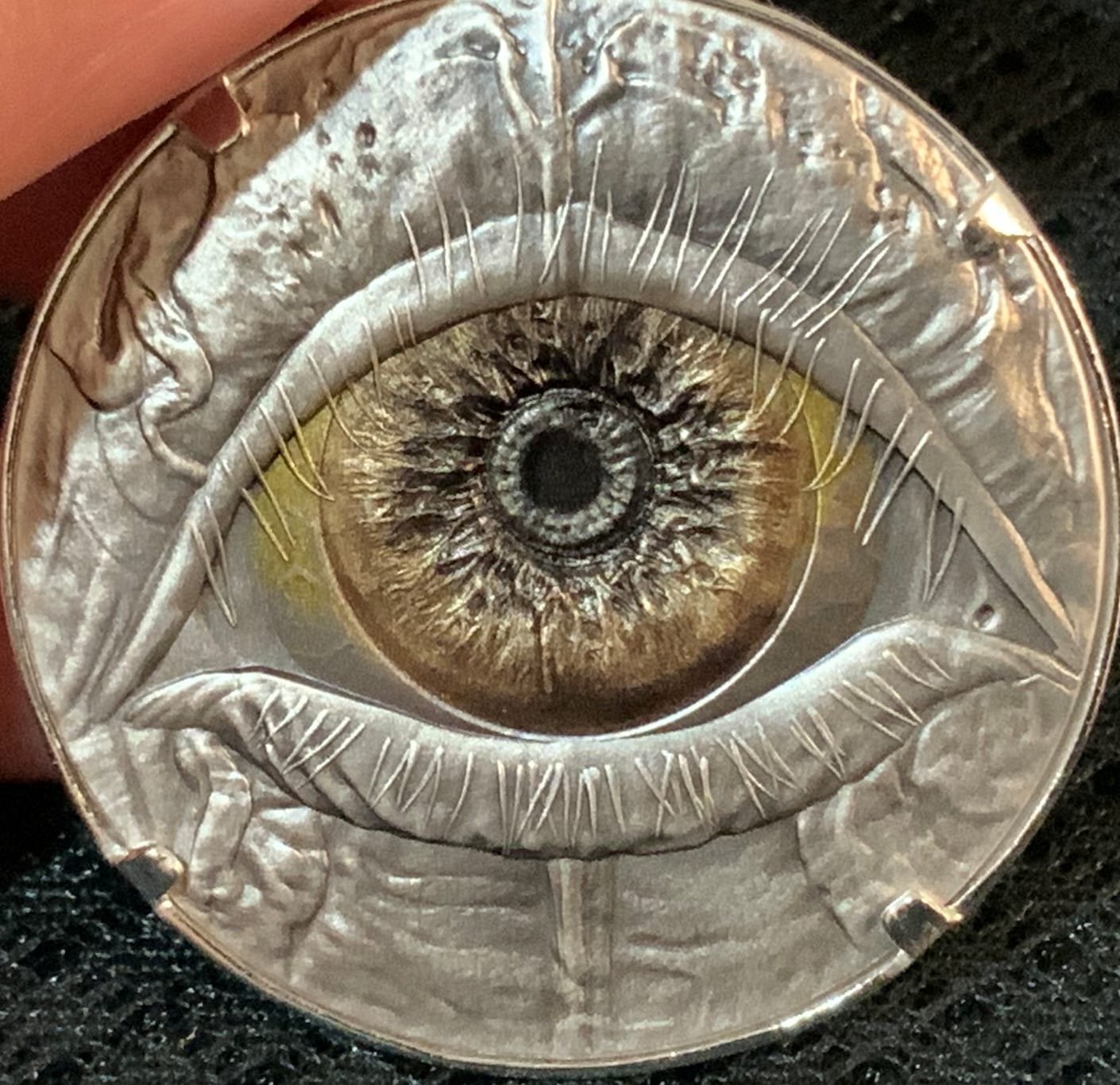 BLACKS: CYCLOPS One Ounce Pure ALL SILVER (S925) Sterling Silver Coin Keychain - Image 4