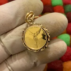 BLACKS ORIGINAL: Black Ribbon Gold Bezel (2022) (PROOF) 1/10th Ounce Pure Gold Libertad Keychain