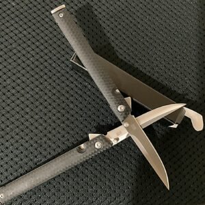 Lot Of Two (2): M390 BLACK Composite Fiber Jack Knives