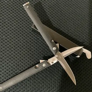 Lot Of Two (2): M390 BLACK Composite Fiber Jack Knives (SHIPS FREE!)