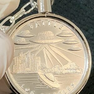 Stunning Battle Los Angeles 1 Oz. 0.999 Silver Keychain