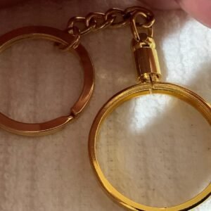 DIY 30MM Blank Keychain Bezel (Gold)