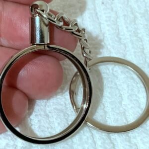 DIY 30MM Blank Keychain Bezel (Silver)