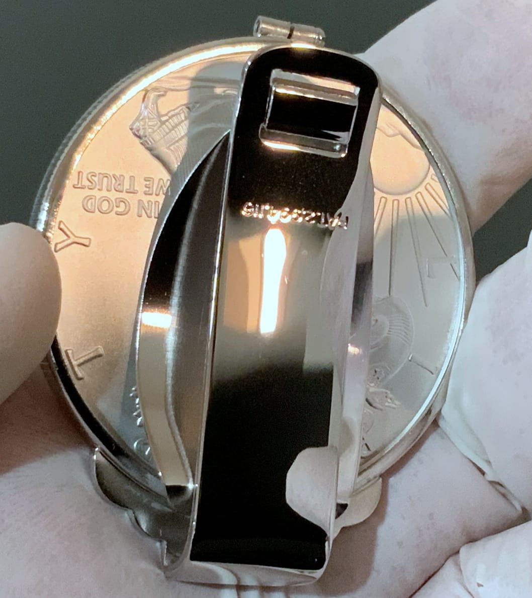 KEY DATE (*2011*) Reversed Eagle Side ASLER One Ounce Real Silver Money Clip - Image 4