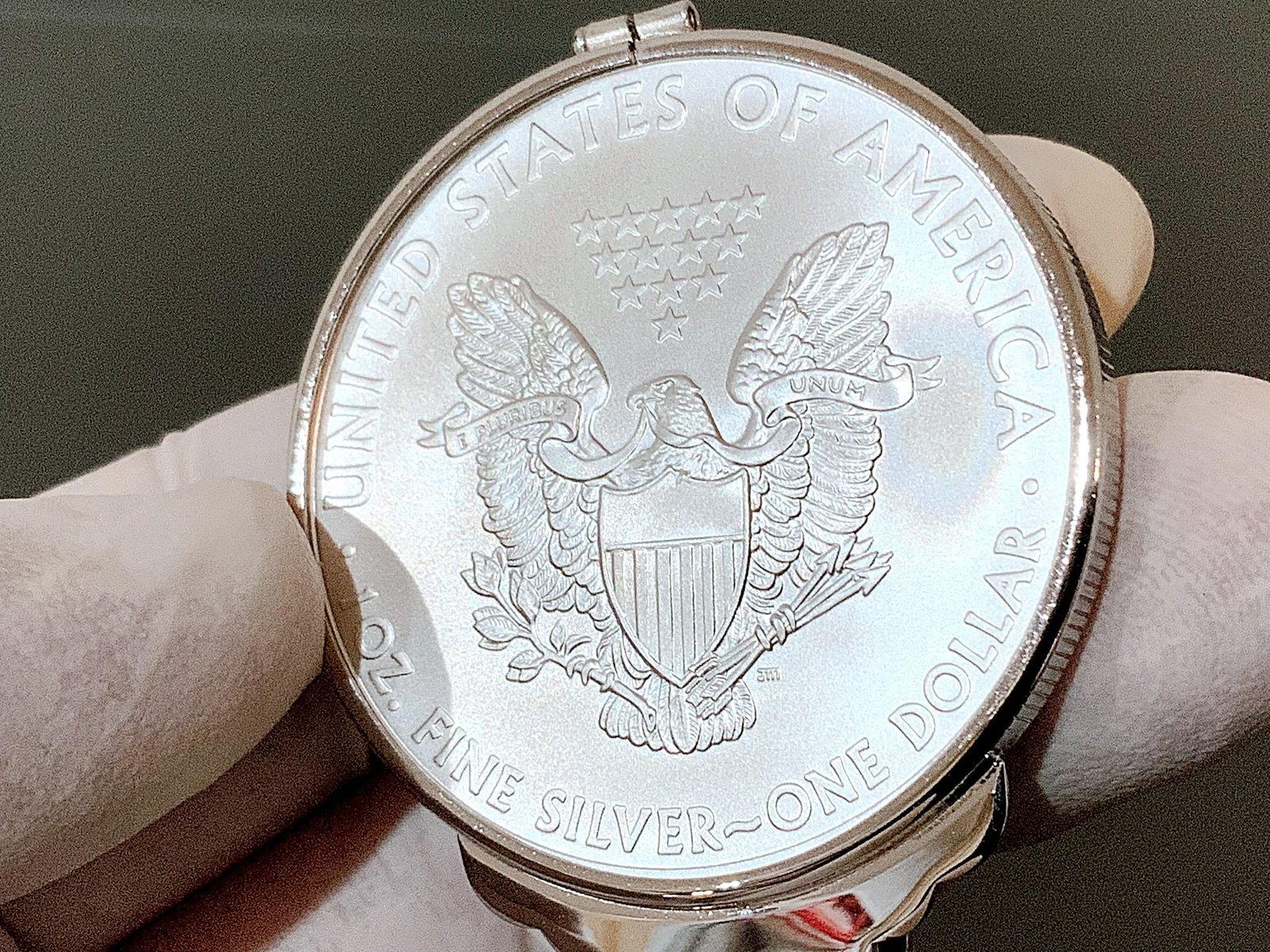 KEY DATE (*2011*) Reversed Eagle Side ASLER One Ounce Real Silver Money Clip - Image 2