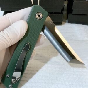 PHAT GREEN TANTO D2 BLADE POCKET KNIFE