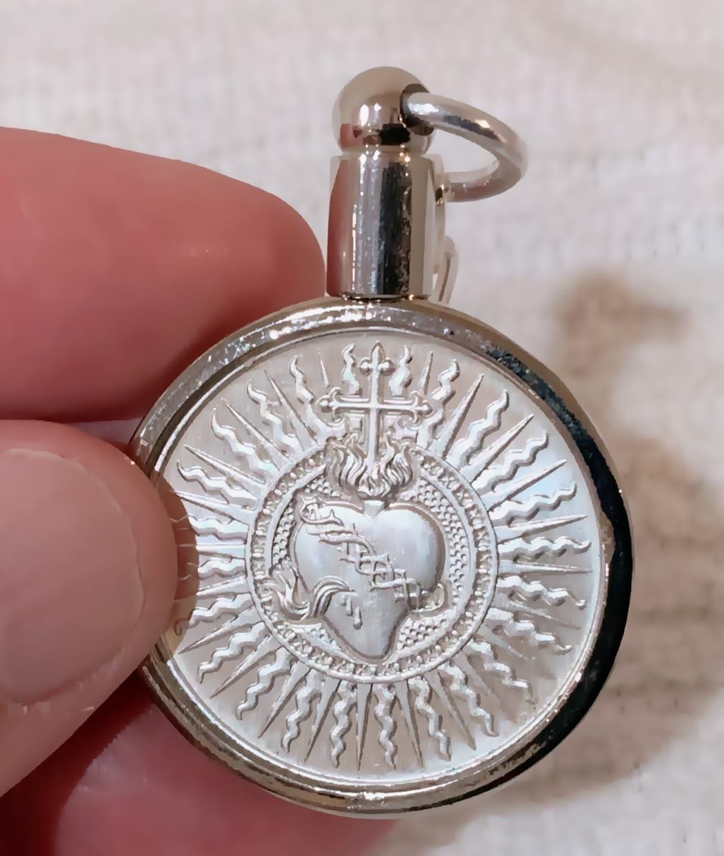 The Sacred Heart 1/2 Oz Silver Keychain - Image 3