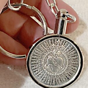 The Sacred Heart 1/2 Oz Silver Keychain