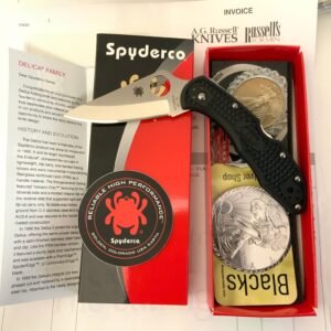 Spyderco Delica 4 (SPC11PK) Sabre Ground FRN Black Handle