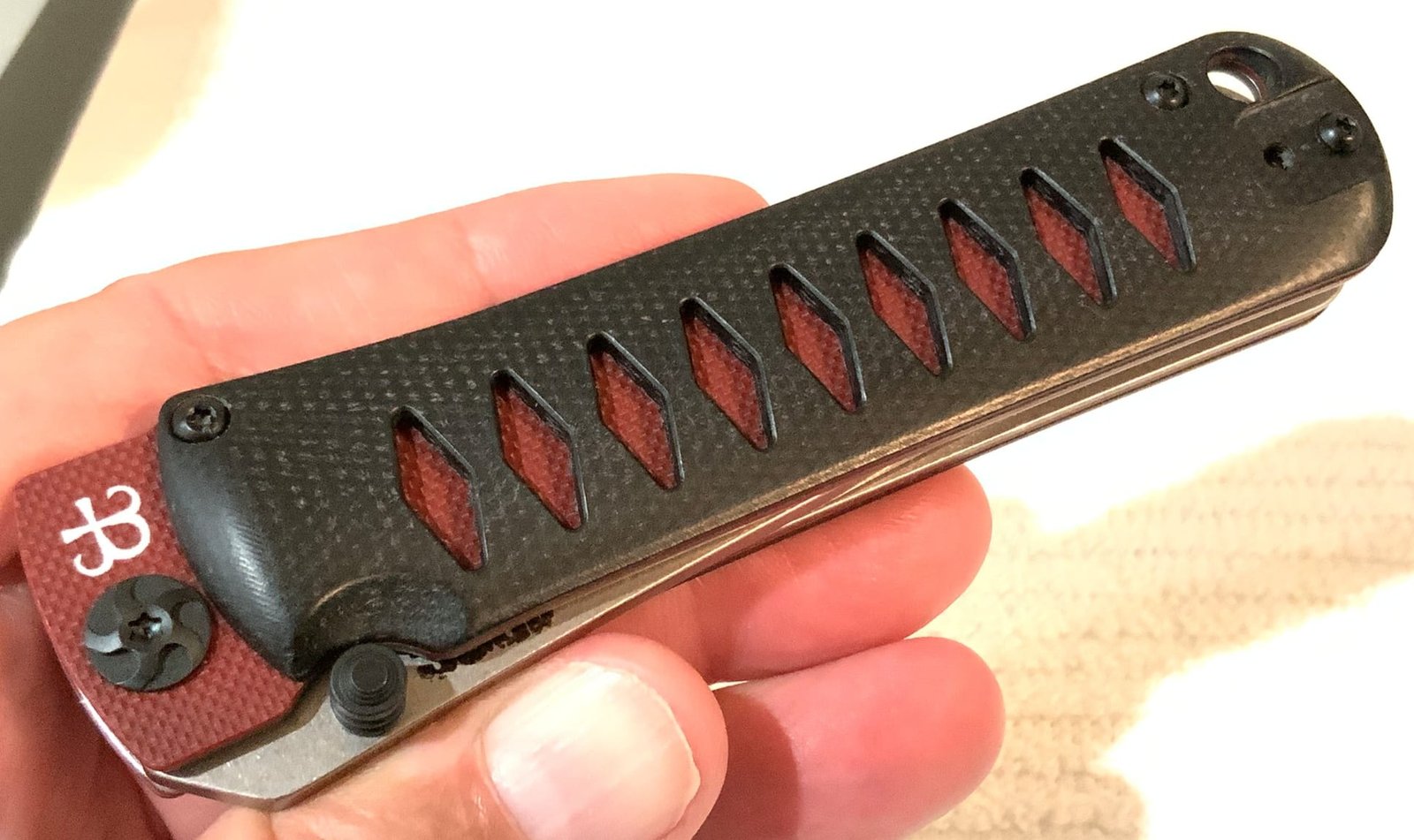 APOC Whisper II (Whisper Flip) Samurai Handle Traditional Clip D2 Steel Knife - Image 4