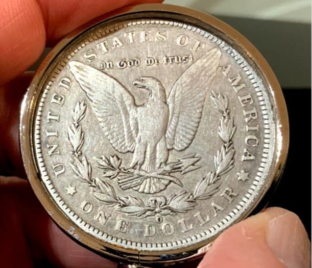 1890 *O* Liberty Morgan Pristine Silver Coin Keychain - Image 2