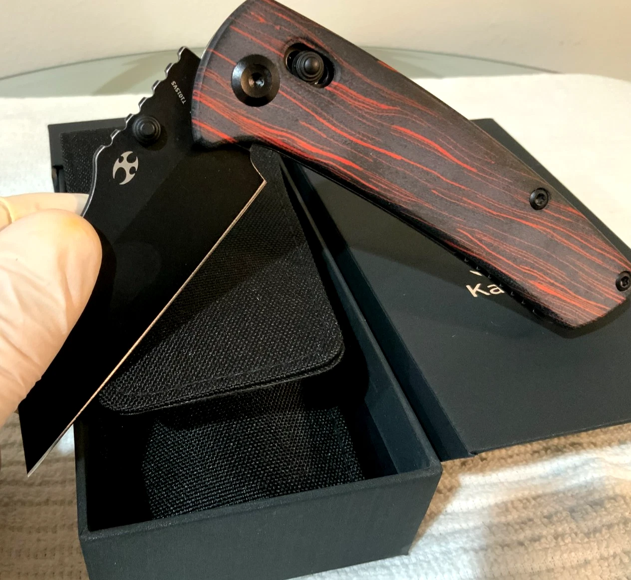 KANSEPT MAIN STREET CROSSBAR G-MASCUS RED/BLACK HANDLE 154CM BLADE KNIFE - Image 8