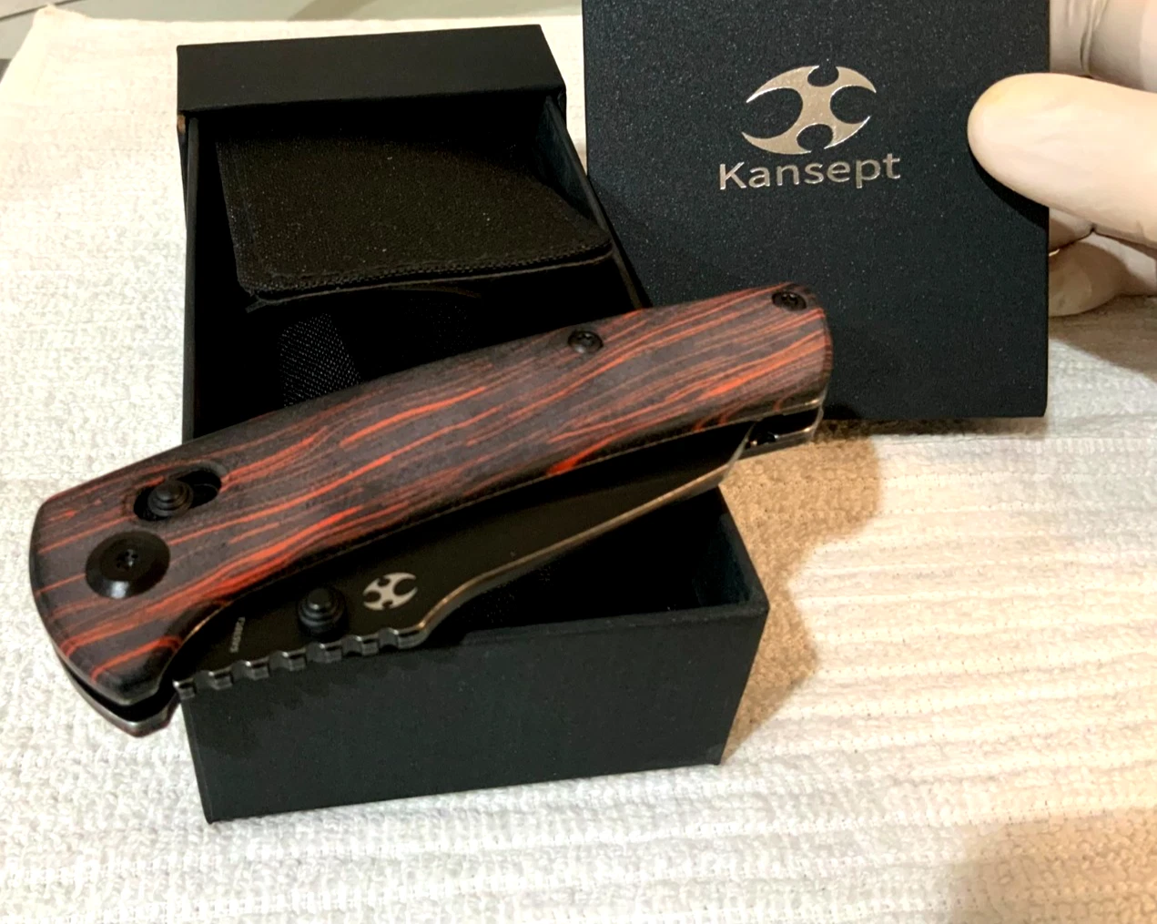 KANSEPT MAIN STREET CROSSBAR G-MASCUS RED/BLACK HANDLE 154CM BLADE KNIFE - Image 3