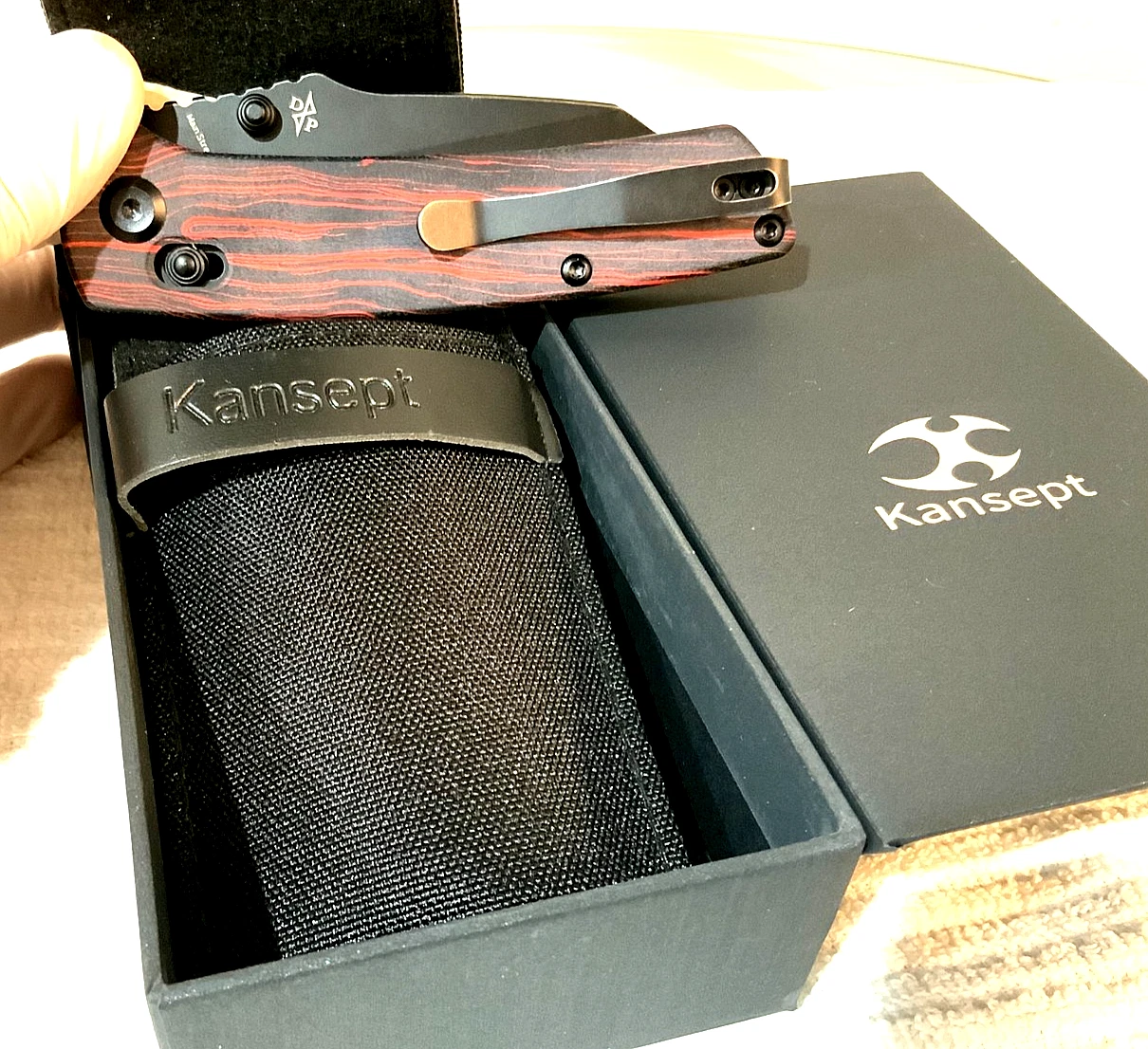 KANSEPT MAIN STREET CROSSBAR G-MASCUS RED/BLACK HANDLE 154CM BLADE KNIFE - Image 2