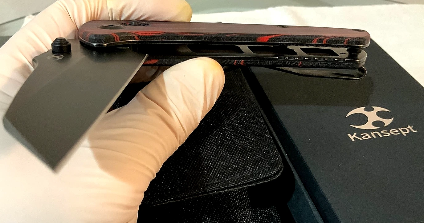 KANSEPT MAIN STREET CROSSBAR G-MASCUS RED/BLACK HANDLE 154CM BLADE KNIFE - Image 7