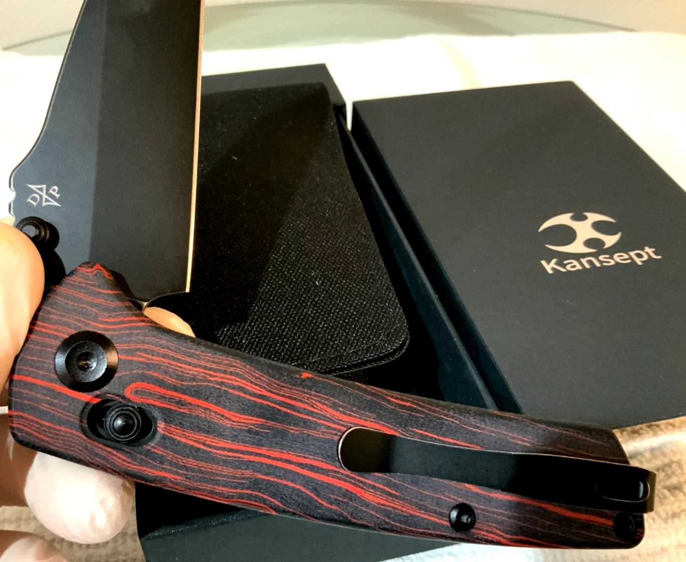 KANSEPT MAIN STREET CROSSBAR G-MASCUS RED/BLACK HANDLE 154CM BLADE KNIFE - Image 6