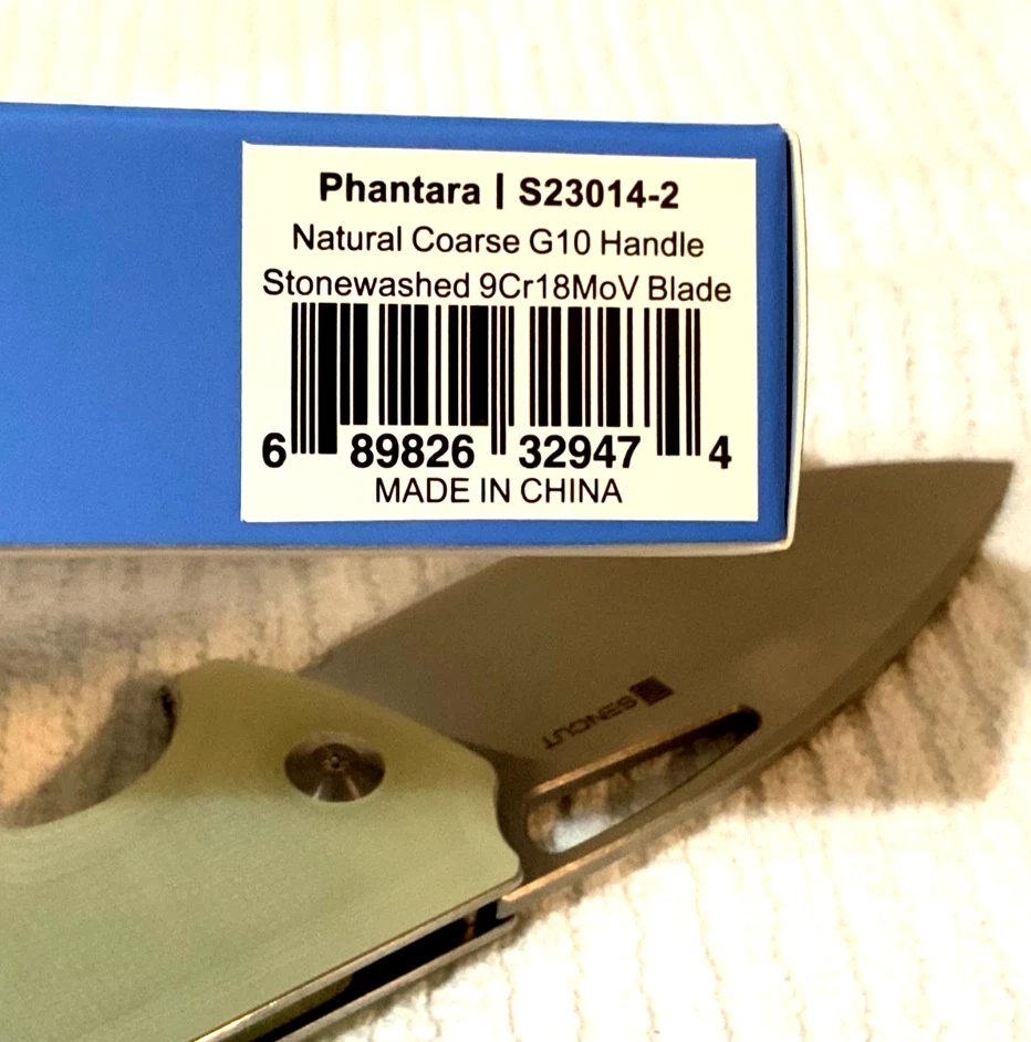Sencut Phantara Stonewashed 9Cr18MoV *BIG* Blade JADE Handle Pocket Knife - Image 9