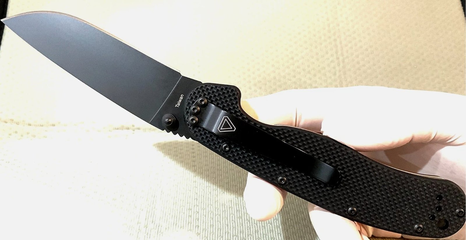 Ontario RAT 1 A/O (BLACK) AUS-8 *Black Blade* Dual Thumb Knife 8871 - Image 2