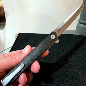 CRKT EXECUTIVE CEO 7097 Quick Flick Folding Pocket Knife (Silver Blade)