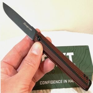 Tuolang 820 Snap On *RED* 8GR13MOV Steel Black Blade Folding Knife (SHIPS FREE!)