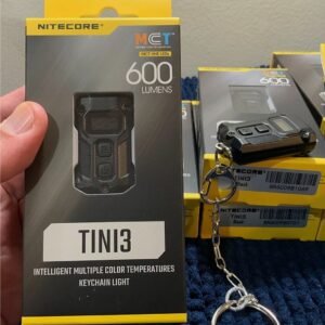 Nightcore TINI 3 Mini Flashlight W/FREE 33mm Keyring and Keychain 600 Lumens