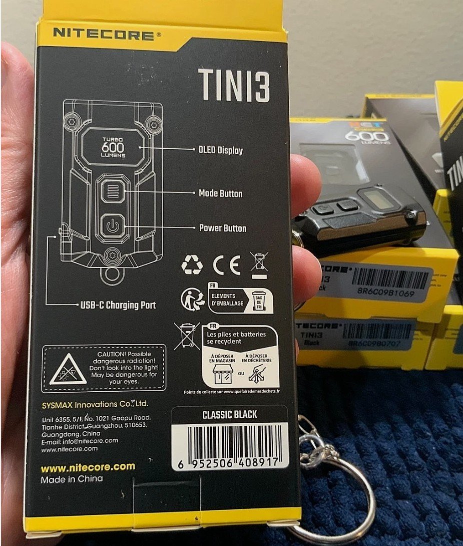 Nightcore TINI 3 Mini Flashlight W/FREE 33mm Keyring and Keychain 600 Lumens - Image 7