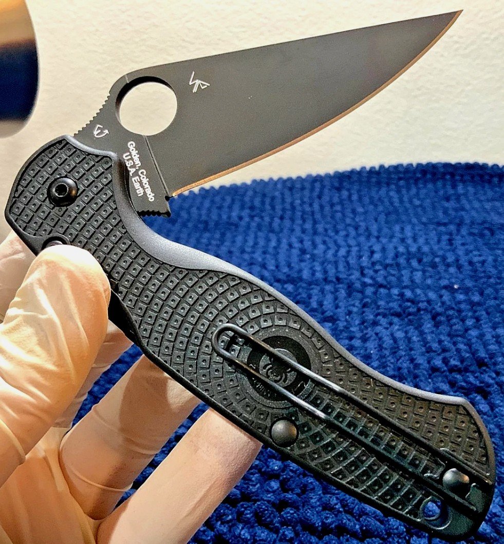Spyderco Para Military 2 Lightweight Compression Lock *BLACKOUT* SC81PBBK2 - Image 7