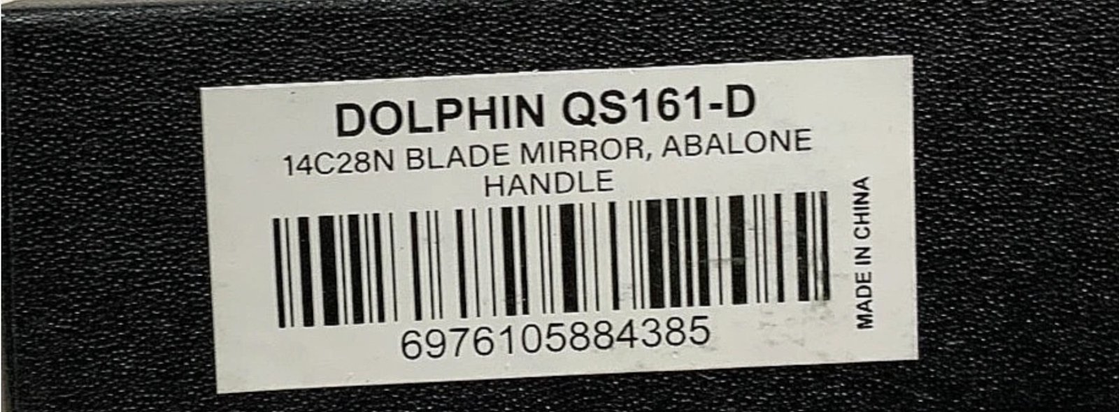 (QS161-D) Dolphin - 14C28N Sandvik Blade - Abalone Inlay - Pocket Curve Knife - Image 9