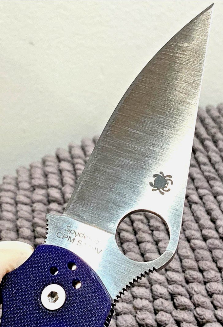 Spyderco Para Military 2 - Crucible S110V Metallurgy - Blurple Grip - Image 7