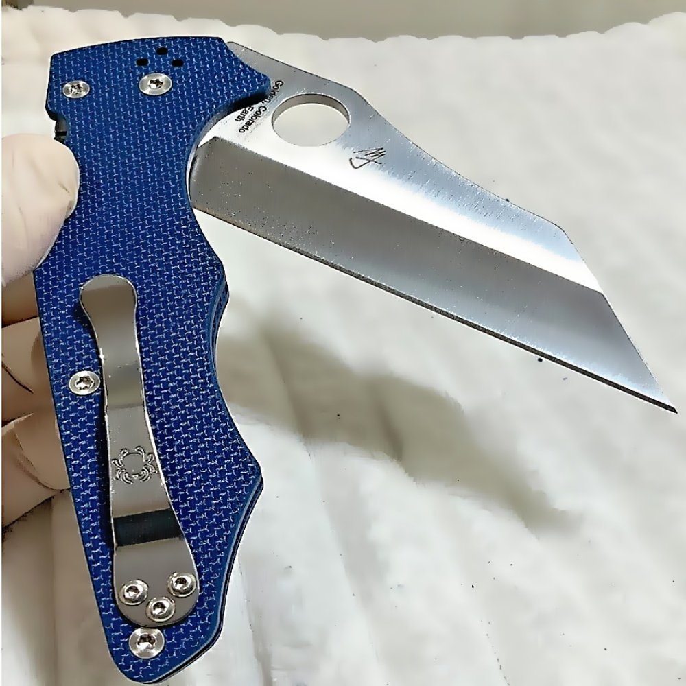 Spyderco YoJumbo Cobalt Blue (C253GPCBL) CPM SPY27 Wharncliffe Blade Folder